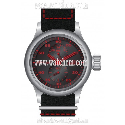 Invicta Russian Diver Black Dial Black Leather Men's Watch 19495
