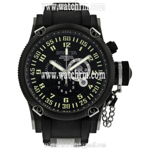 Invicta Russian Diver Black Dial Chronograph Men's Watch 0517