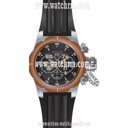 Invicta Russian Diver Chronograph Black Dial Black Silicone Men's Watch 21631