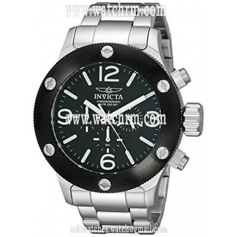 Invicta Russian Diver Chronograph Black Dial Stainless Steel Men's Watch 18583