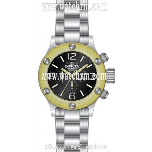Invicta Russian Diver Chronograph Black Dial Stainless Steel Men's Watch 18584