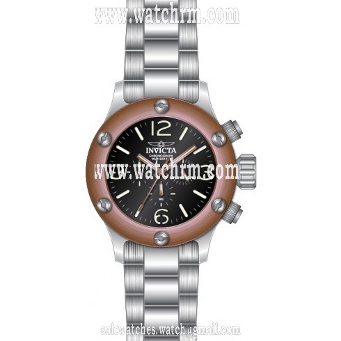 Invicta Russian Diver Chronograph Black Dial Stainless Steel Men's Watch 18585