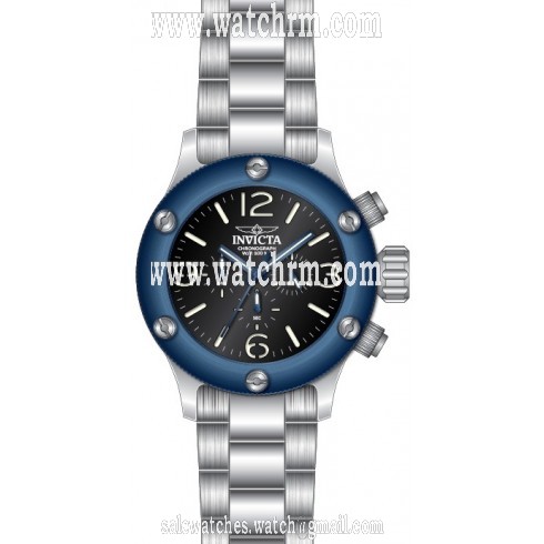 Invicta Russian Diver Chronograph Black Dial Stainless Steel Men's Watch 18586