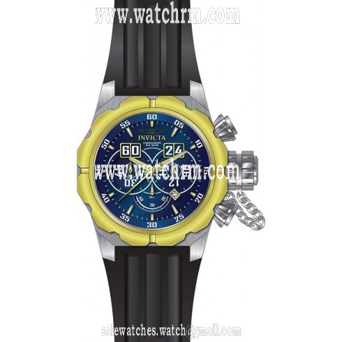 Invicta Russian Diver Chronograph Blue Dial Black Silicone Men's Watch 21630