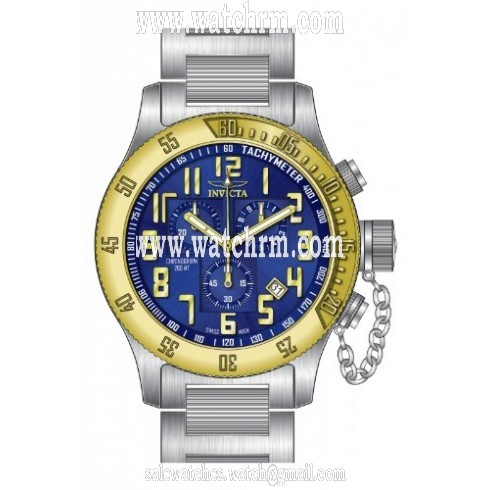 Invicta Russian Diver Chronograph Blue Dial Stainless Steel Men's Watch 15555