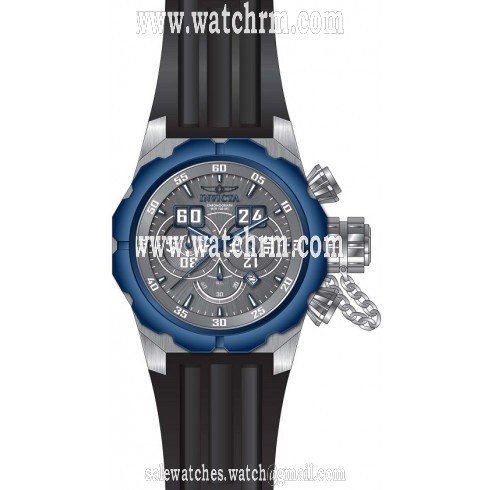 Invicta Russian Diver Chronograph Grey Dial Black Silicone Men's Watch 21632