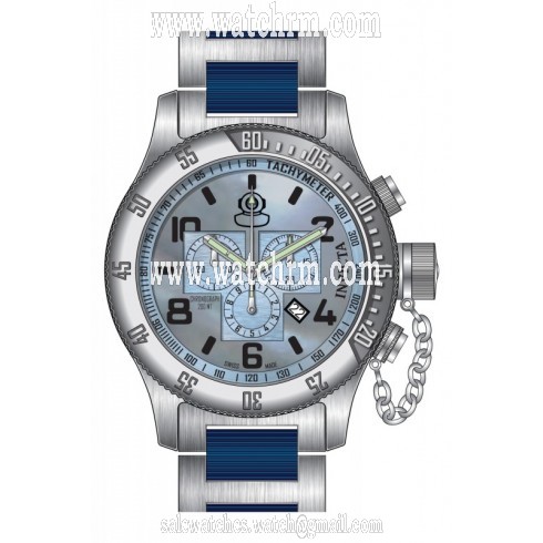 Invicta Russian Diver Chronograph Platinum Dial Two-tone Men's Watch 15478
