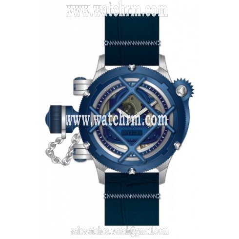 Invicta Russian Diver Mechanical Blue Dial Blue Leather Men's Watch 14815
