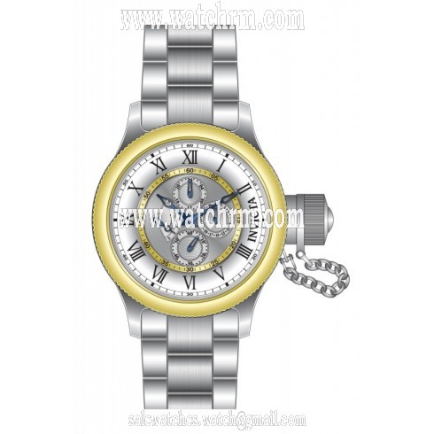 Invicta Russian Diver Multi-Function Silver and Gold Dial Stainless Steel Men's Watch 15932