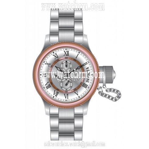 Invicta Russian Diver Multi-Function Silver and Rose Dial Stainless Steel Men's Watch 15933