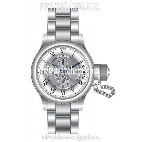 Invicta Russian Diver Multi-Function Silver Dial Stainless Steel Men's Watch 15930