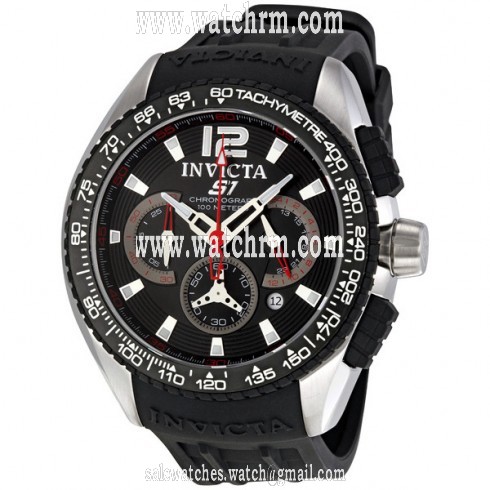 Invicta S1 Racing Chronograph Black Dial Stainless Steel Men's Watch 1453