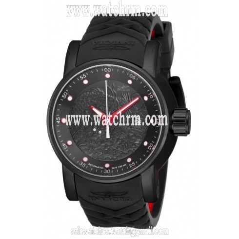 Invicta S1 Rally Automatic Black Dial Black Polyurethane Men's Watch 18213