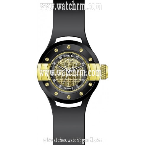Invicta S1 Rally Automatic Gold Dial Black Polyurethane Men's Watch 20103