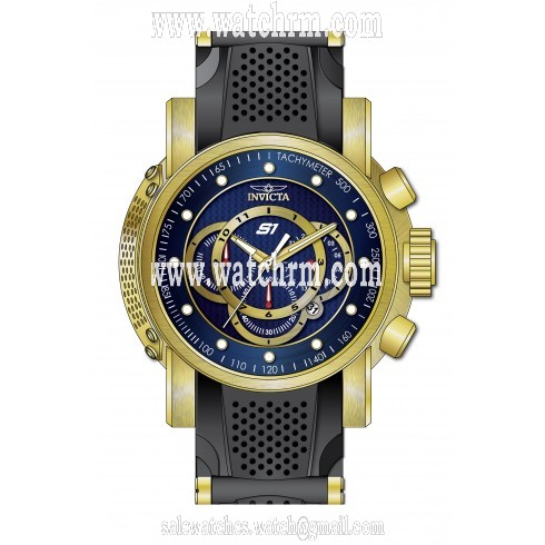 Invicta S1 Rally Blue Dial Gold-plated Stainless Steel Men's Watch 19328