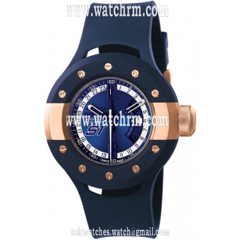 Invicta S1 Rally Blue Dial Rose Gold-Tone and Blue Rubber Men's Watch 11978