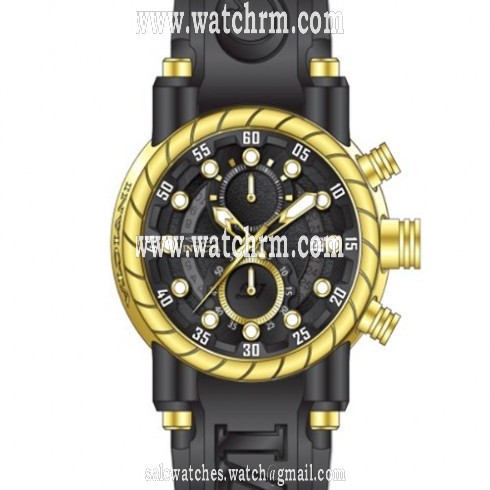 Invicta S1 Rally Chronograph Black Dial Black Polyurethane Band Men's Watch 14185