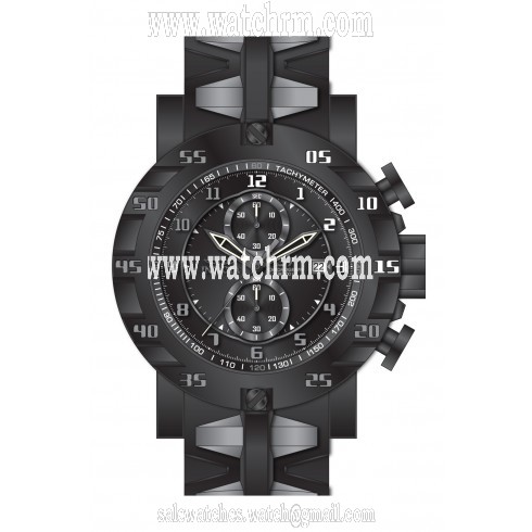 Invicta S1 Rally Chronograph Black Dial Black Polyurethane Men's Watch 19708