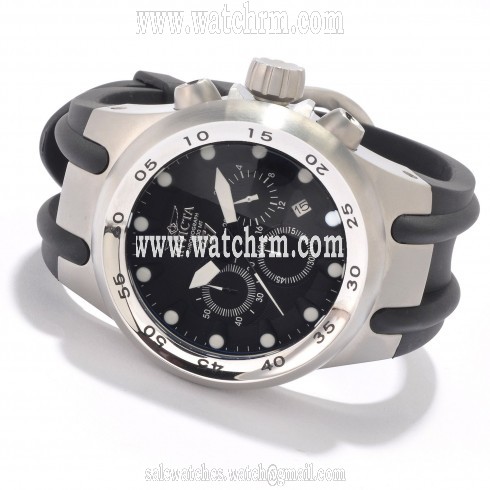 Invicta S1 Rally Chronograph Black Dial Black Rubber Men's Watch 1506