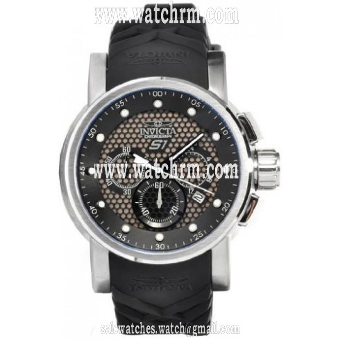 Invicta S1 Rally Chronograph Black Dial Black Rubber Strap Men's Watch 12139