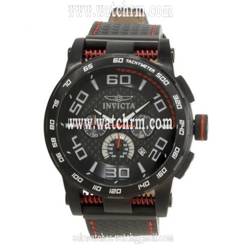 Invicta S1 Rally Chronograph Black Dial Black Silicone Men's Watch 15905