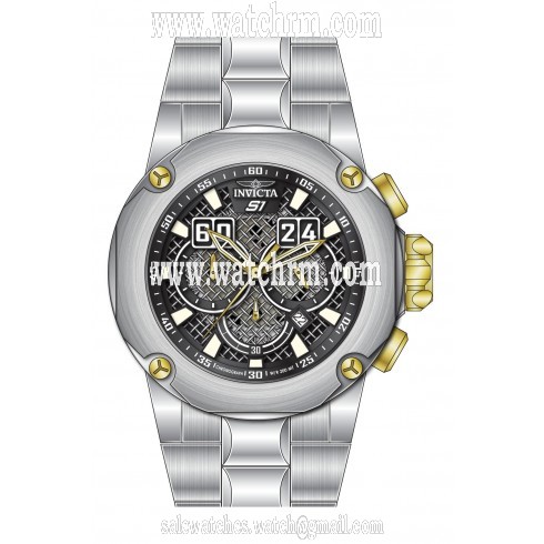 Invicta S1 Rally Chronograph Black Dial Stainless Steel Men's Watch 19429