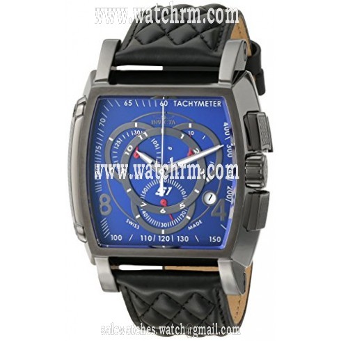 Invicta S1 Rally  Chronograph Blue Dial Black Leather Men's Watch 15793