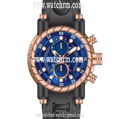 Invicta S1 Rally Chronograph Blue Dial Black Polyurethane Band Men's Watch 14187