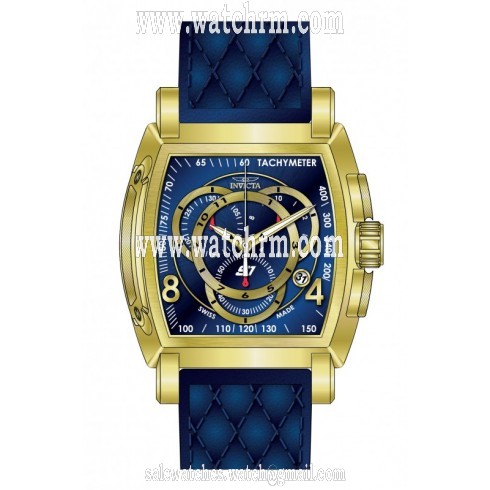 Invicta S1 Rally Chronograph Blue Dial Blue Leather Men's Watch 17008