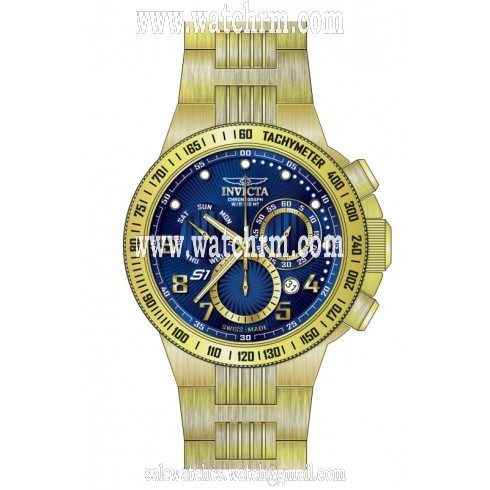 Invicta S1 Rally Chronograph Blue Dial Gold Ion-plated Men's Watch 15444