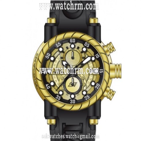 Invicta S1 Rally Chronograph Gold-tone PVD Black Polyurethane Men's Watch 14186