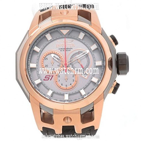 Invicta S1 Rally Chronograph Grey Dial Black Polyurethane Men's Watch 16810