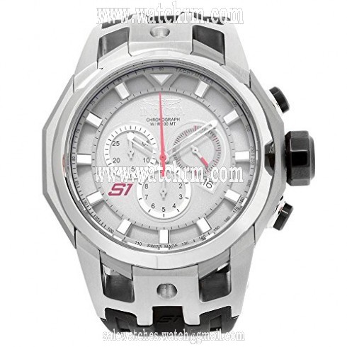 Invicta S1 Rally Chronograph Grey Dial Black Polyurethane Men's Watch 16811