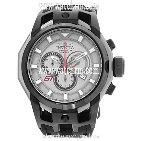 Invicta S1 Rally Chronograph Grey Dial Black Polyurethane Men's Watch 16812