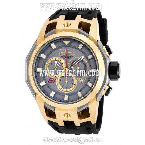 Invicta S1 Rally Chronograph Grey Dial Black Polyurethane Men's Watch 16813
