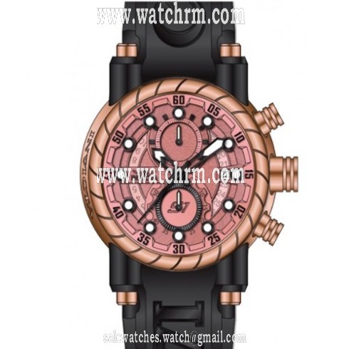 Invicta S1 Rally Chronograph Pink Dial Black Polyurethane Band Men's Watch 14188
