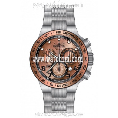 Invicta S1 Rally Chronograph Rose Dial Stainless Steel Mesn Watch 15448