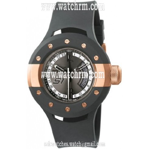 Invicta S1 Rally Grey Dial Rose Gold-Tone Stainless Steel and Rubber Men's Watch 11979