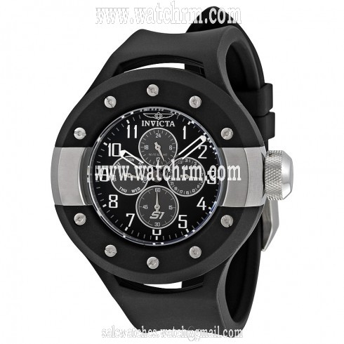 Invicta S1 Rally Multi-Function Black Dial Black Rubber Men's Watch 17384