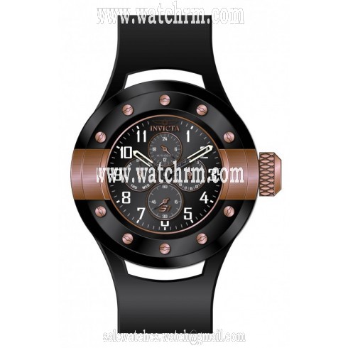 Invicta S1 Rally Multi-Fuction Black Dial Black Polyurethane Men's Watch 17387