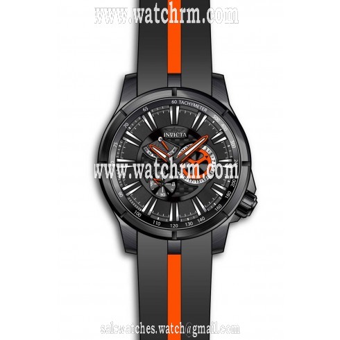 Invicta S1 Rally Multi-Function Black Dial Black and Orange Polyurethane Men's Watch 20335