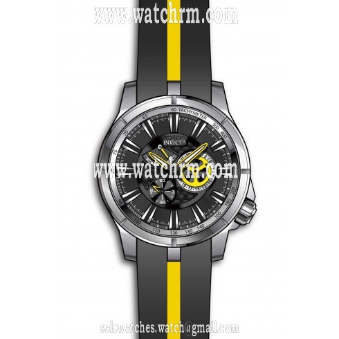 Invicta S1 Rally Multi-Function Black Dial Black and Yellow Polyurethane Men's Watch 20332