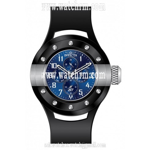 Invicta S1 Rally Multi-Function Blue Dial Black Rubber Men's Watch 17390