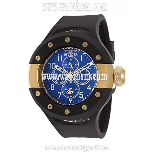 Invicta S1 Rally Multi-Function Blue Dial Black Rubber Men's Watch 17392