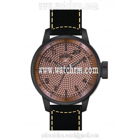 Invicta S1 Rally Rose Dial Black Leather Men's Watch 19617