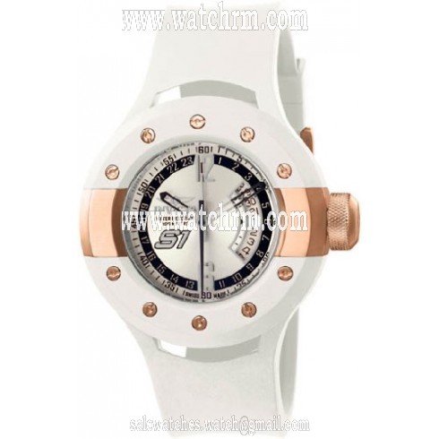 Invicta S1 Rally Silver Dial White Rubber Men's Watch 11980