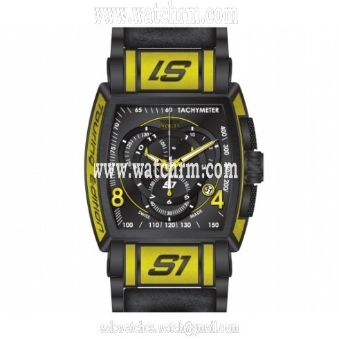 Invicta S1 Rally Touring Edition Chronograph Black Dial Yellow Men's Watch 12786