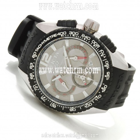 Invicta S1 Touring Chronograph Grey Dial Black Polyurethane Men's Watch 1850