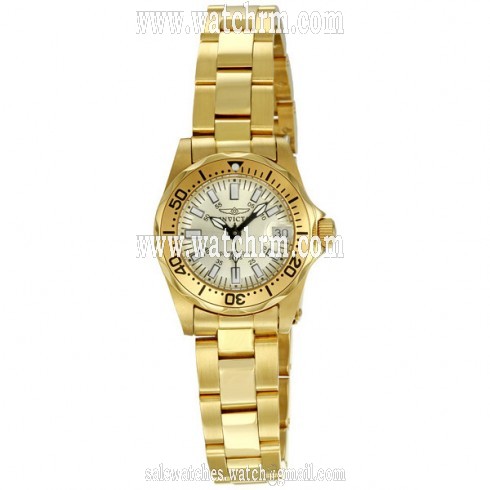 Invicta Sapphire Diver Champaign Dial Gold-tone Ladies Watch 7065