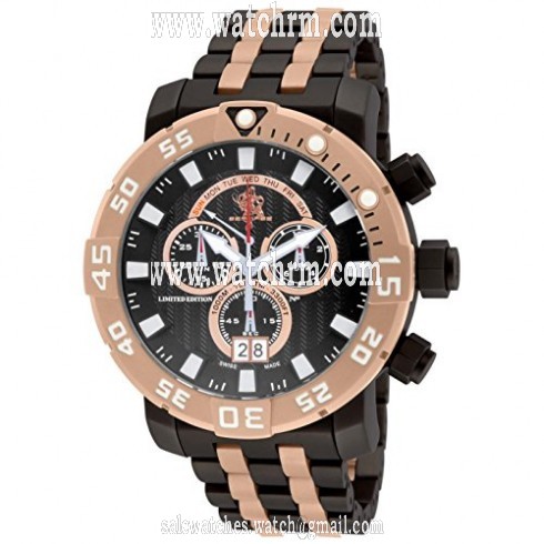 Invicta Sea Base Chronograph Black Dial Black Ion-plated Men's Watch 14257